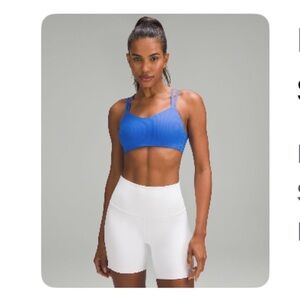 Lululemon Light Like a Cloud Ribbed sports bra - size 6 - blue